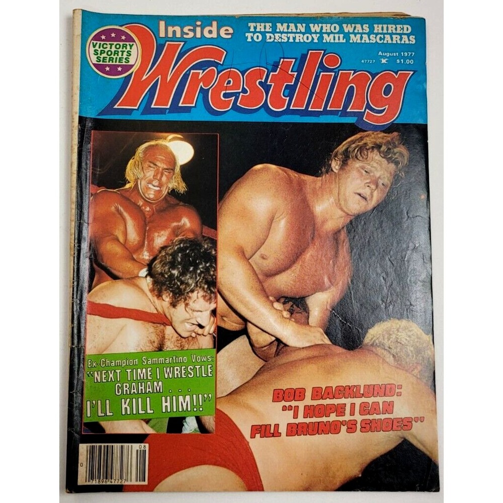 INSIDE WRESTLING AUG 1977 - SUPERSTAR BILLY GRAHAM / BOB BACKLUND / MIL MASCARA